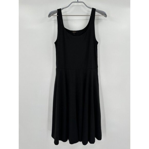 Quince Tencel Jersey Fit & Flare Mini Dress sz L Women’s Black Sleeveless NWT - Picture 2 of 6